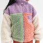 Color Block Fleece Jacket in Pastels