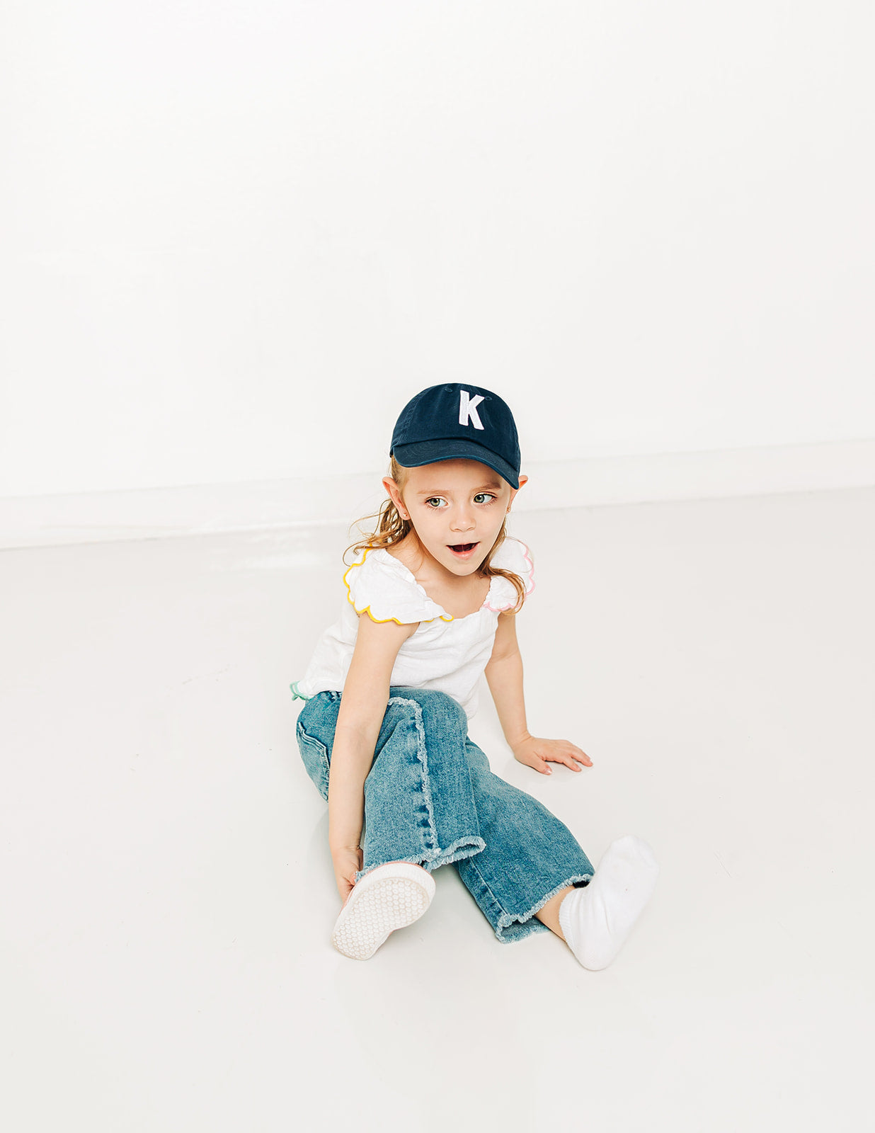 Navy Blue Letter Baseball Hat