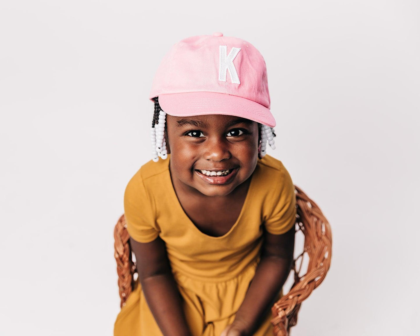 Light Pink Letter Baseball Hat