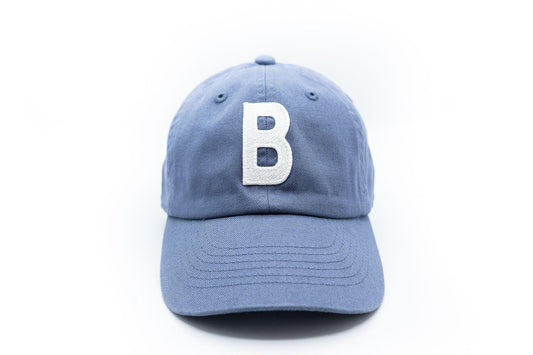 Dusty Blue Letter Baseball Hat