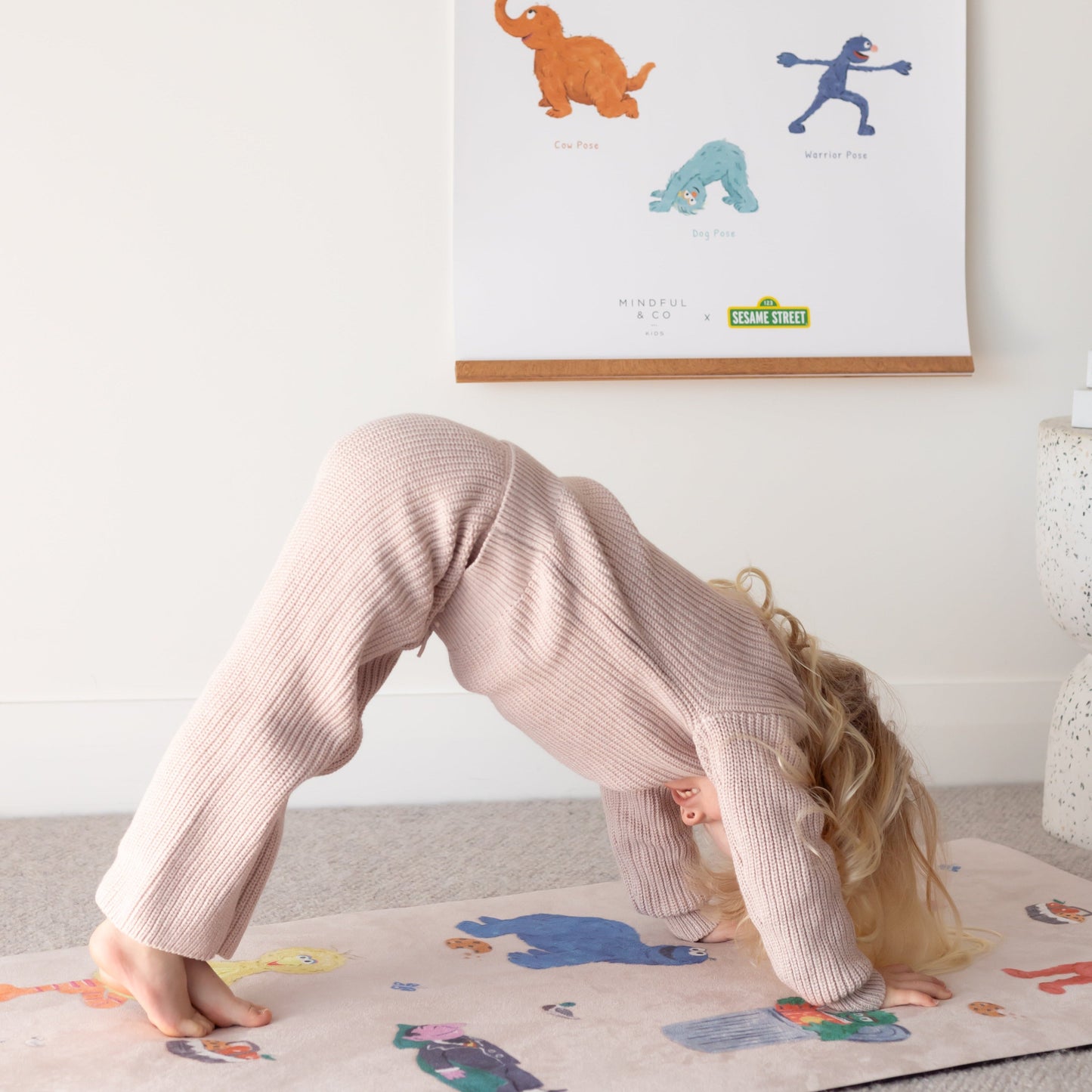 Double-Sided Sesame Street Yoga Poses Print