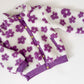 Flower Power Fleece Jacket in Lilac