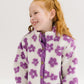 Flower Power Fleece Jacket in Lilac