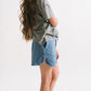 Young girl wearing Everyway kids activewear. Featuring Cloud Shorts in Harbor.
